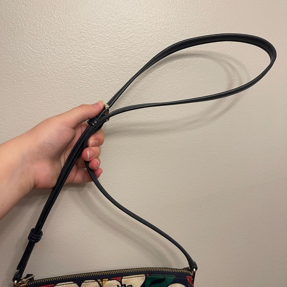 Kate Spade Triple Gusset Dawn Breezy Floral Crossbody Blazer Blue Lightweight - Picture 3 of 11
